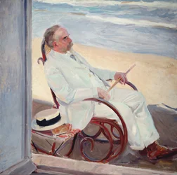 Antonio García op het strand
